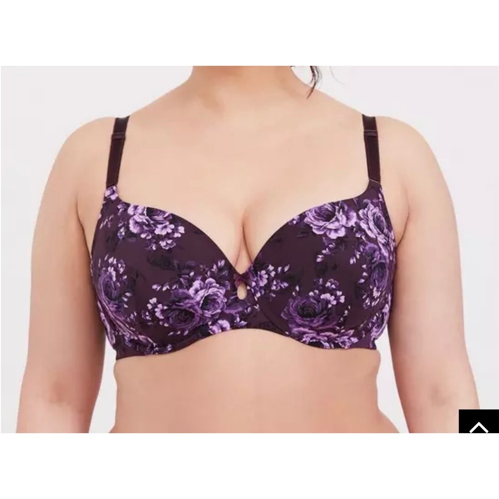 Torrid Curve 46C Perfect Coverage Purple Wire Free Lightly Padded Smooth Bra